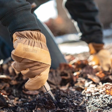 Gemplers Gemplers Insulated Waterproof Pigskin Gloves with Knit Wrist 1938KWBRN MED